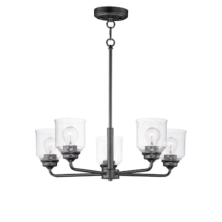 Maxim Lighting Acadia 5-Light 26" Wide Black Chandelier 12266CDBK